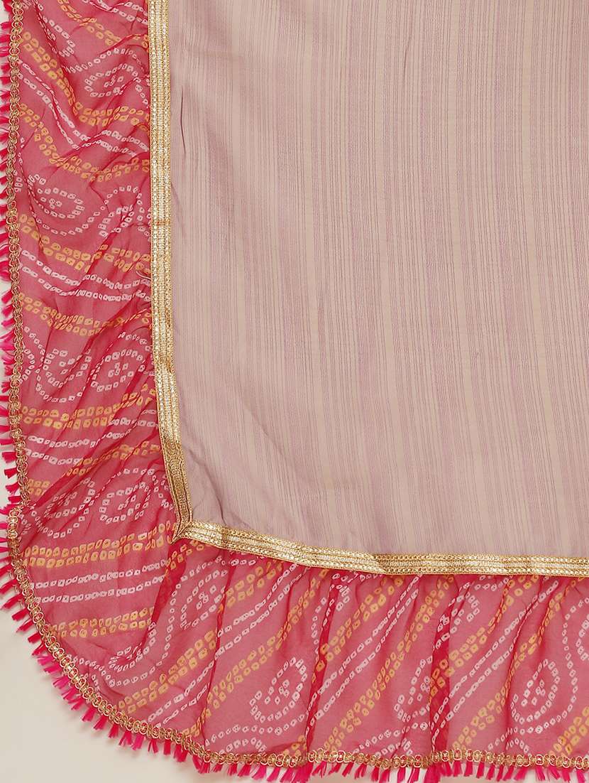 pink chiffon printed saree with blouse - 18400999 - Standard Image - 4