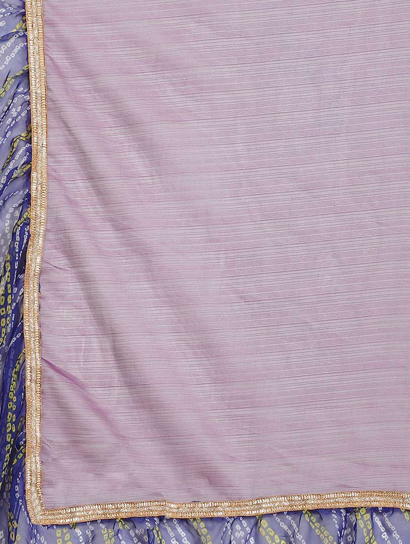 women's bordered lavender colored saree with blouse - 18401000 - Standard Image - 4
