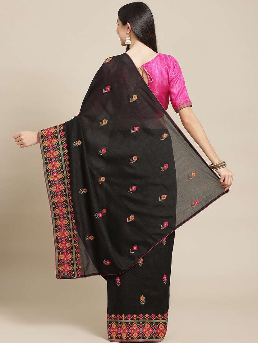 women's embroidered saree with blouse - 18401169 -  Standard Image - 1