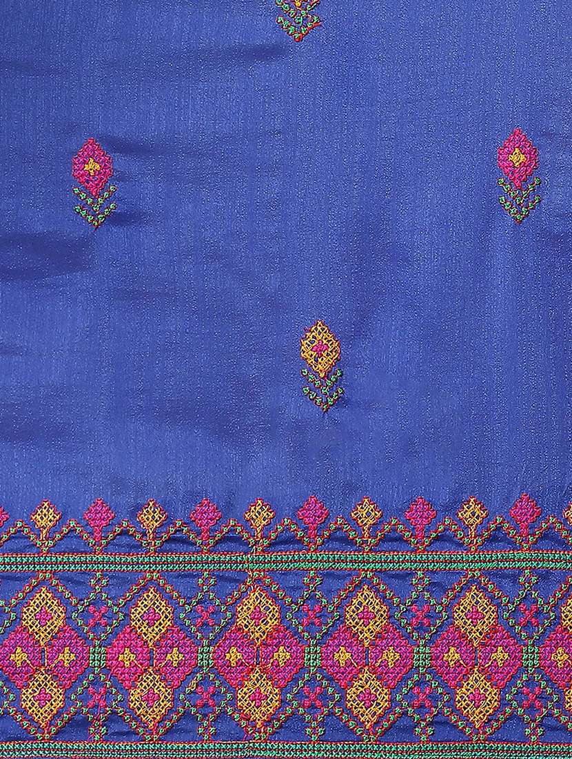 women's embroidered saree with blouse - 18401171 -  Standard Image - 4