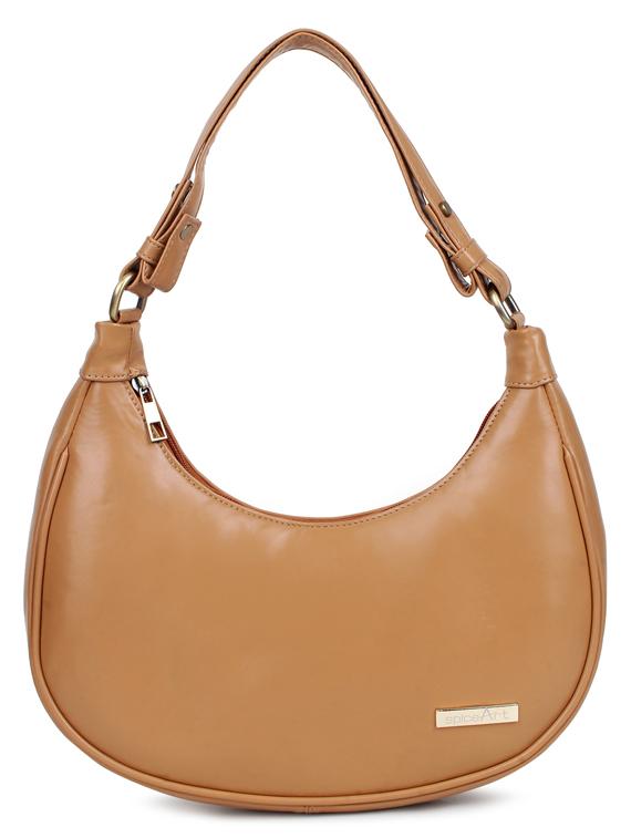 beige solid small shoulder bag - 18401176 - Zoom Image - 0