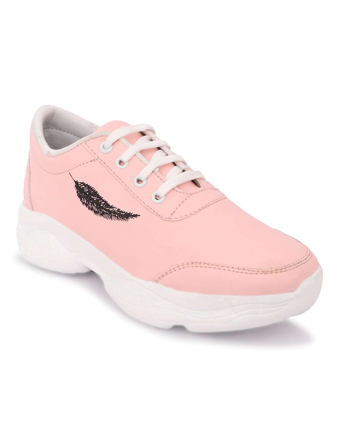 pink mesh laceup sneakers - 18401382 -  Zoom Image - 0