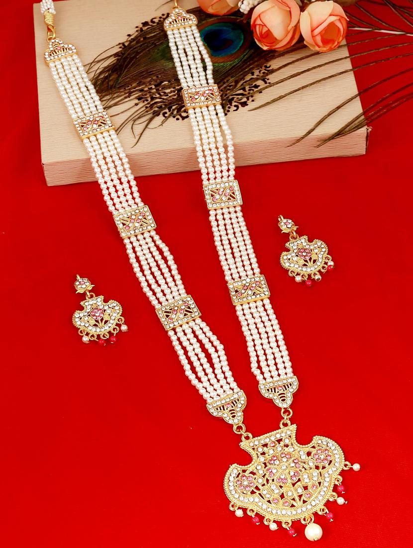 multi colored gold plated necklaces and earring - 18401525 - Standard Image - 1