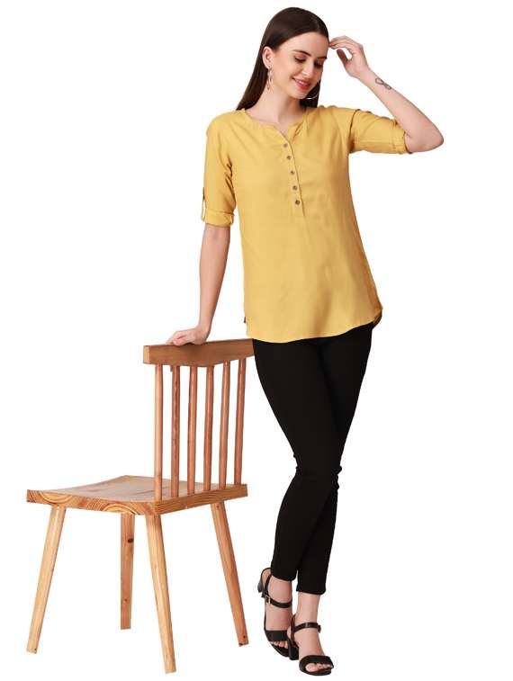 women's straight notch neck top - 18402166 -  Standard Image - 4