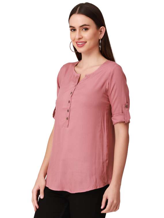 women's straight notch neck top - 18402168 -  Standard Image - 1