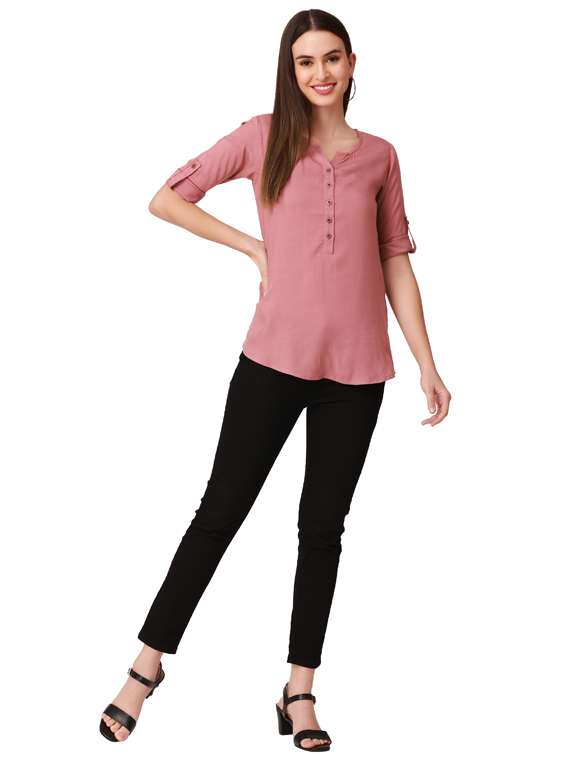 women's straight notch neck top - 18402168 -  Standard Image - 4