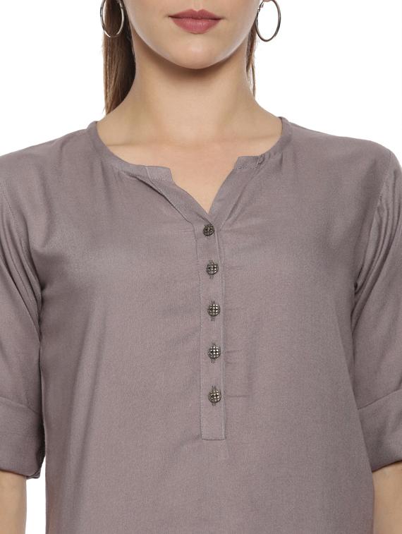 women's straight notch neck top - 18402169 -  Standard Image - 4