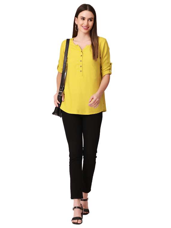 women's straight notch neck top - 18402184 -  Standard Image - 4