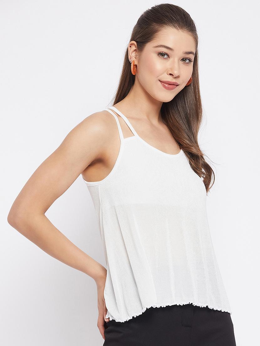 cami neck solid top - 18402531 - Standard Image - 1