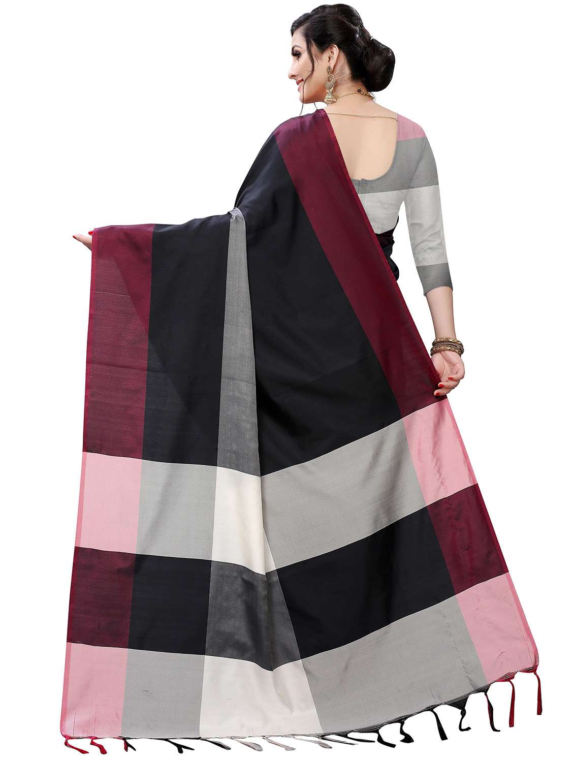 black art silk saree - 18402757 -  Standard Image - 1