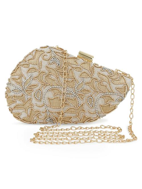 gold embellished box clutch - 18402897 -  Standard Image - 0
