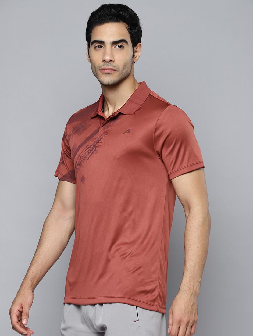red chest printed polo t-shirt - 18402940 - Standard Image - 1
