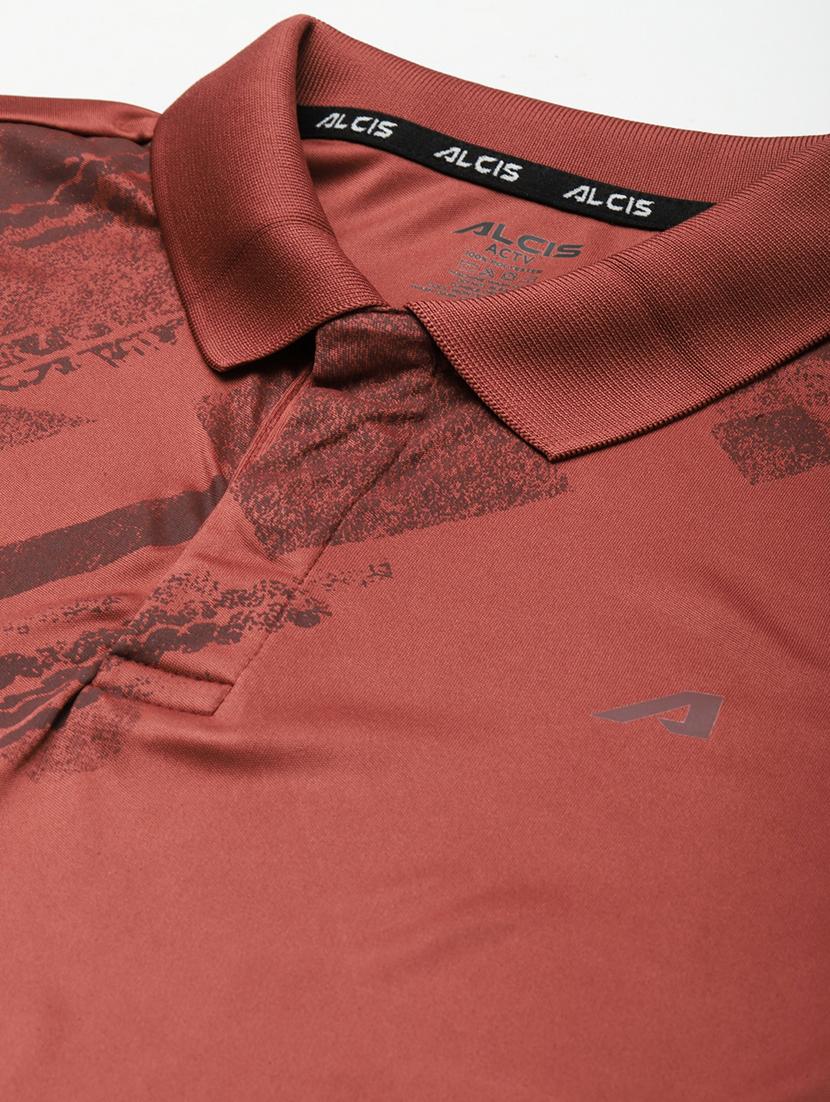 red chest printed polo t-shirt - 18402940 - Standard Image - 4