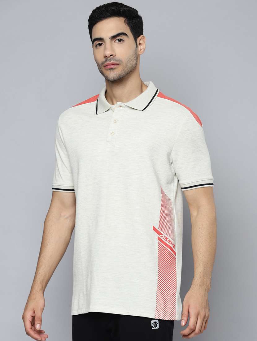men placement print short sleeve polo t-shirt - 18402946 -  Standard Image - 1
