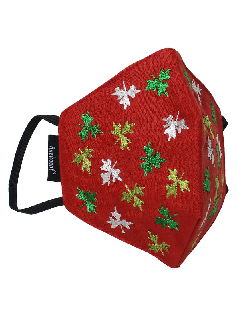 red cotton antipollution women mask - 18403007 -  Standard Image - 1