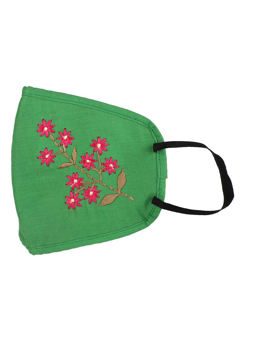 green cotton antipollution women mask - 18403019 -  Standard Image - 1