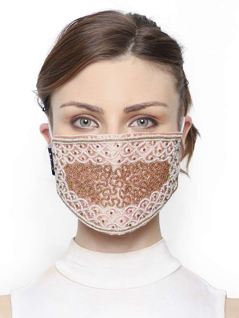 pink silk antipollution women mask - 18403025 -  Standard Image - 4