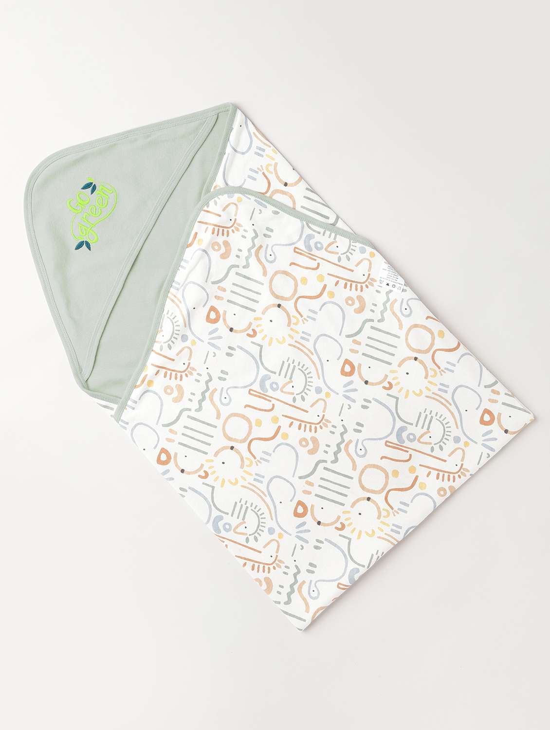 white animal printed blanket 