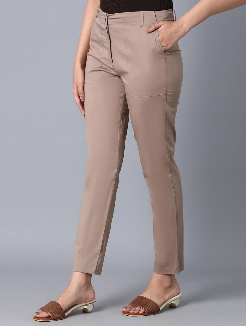mid rise flat front trouser - 18404053 - Standard Image - 1