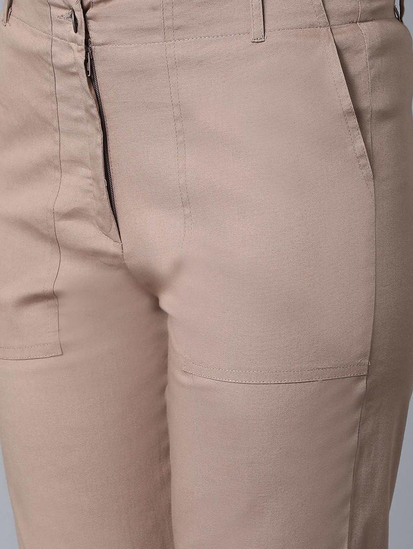 mid rise flat front trouser - 18404053 - Standard Image - 4