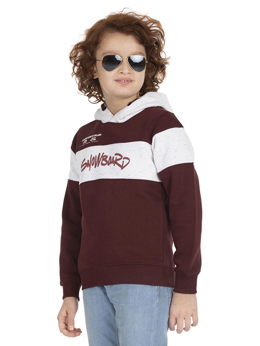hooded neck color bock sweatshirt - 18404236 -  Standard Image - 1
