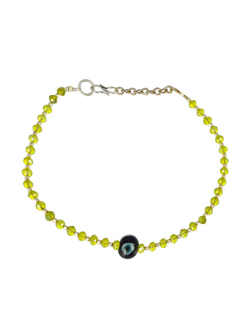 yellow brass anklets and payal - 18404275 -  Standard Image - 1