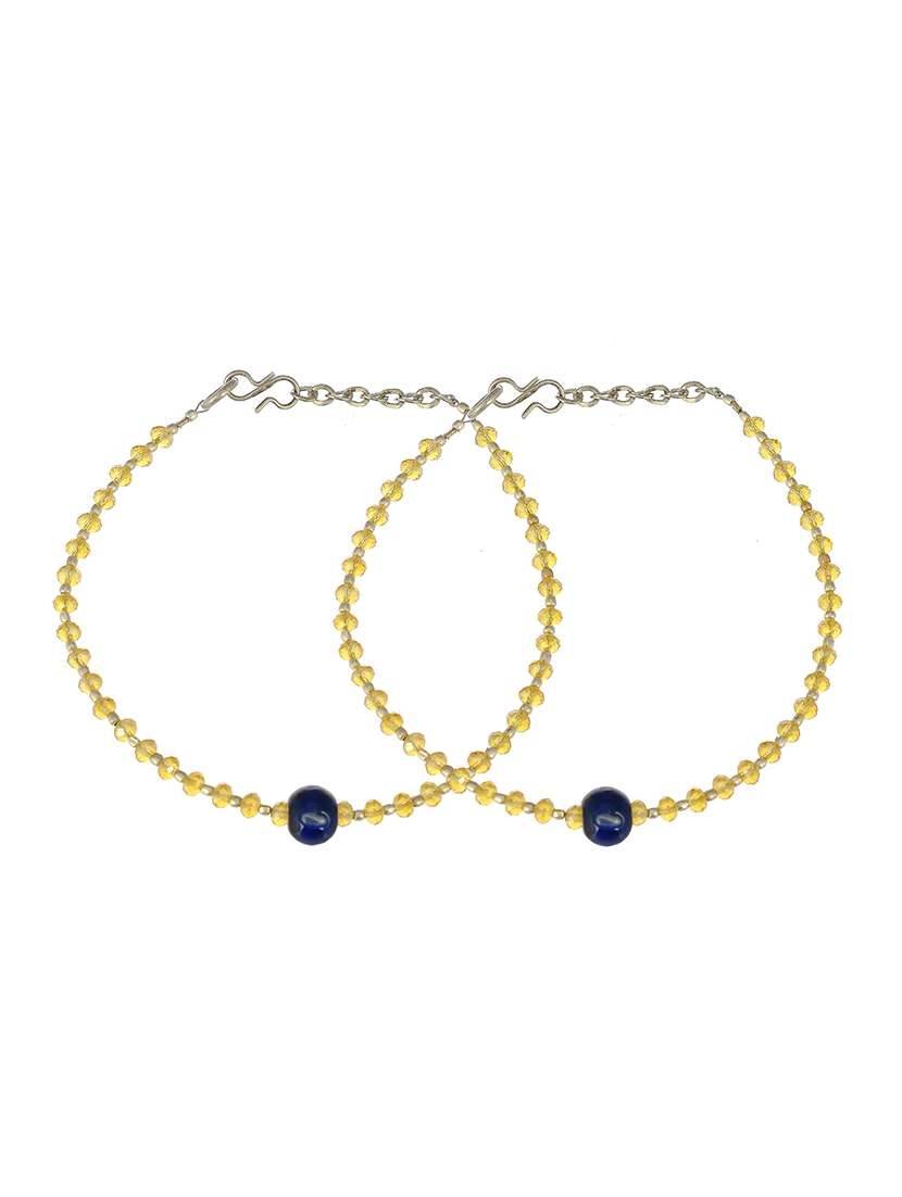 grey brass anklets and payal - 18404287 -  Standard Image - 1