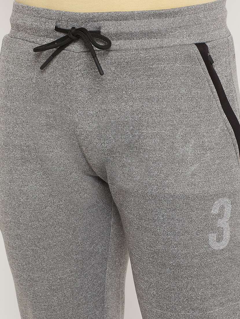 grey polyester solid full length track pant - 18404441 -  Standard Image - 4