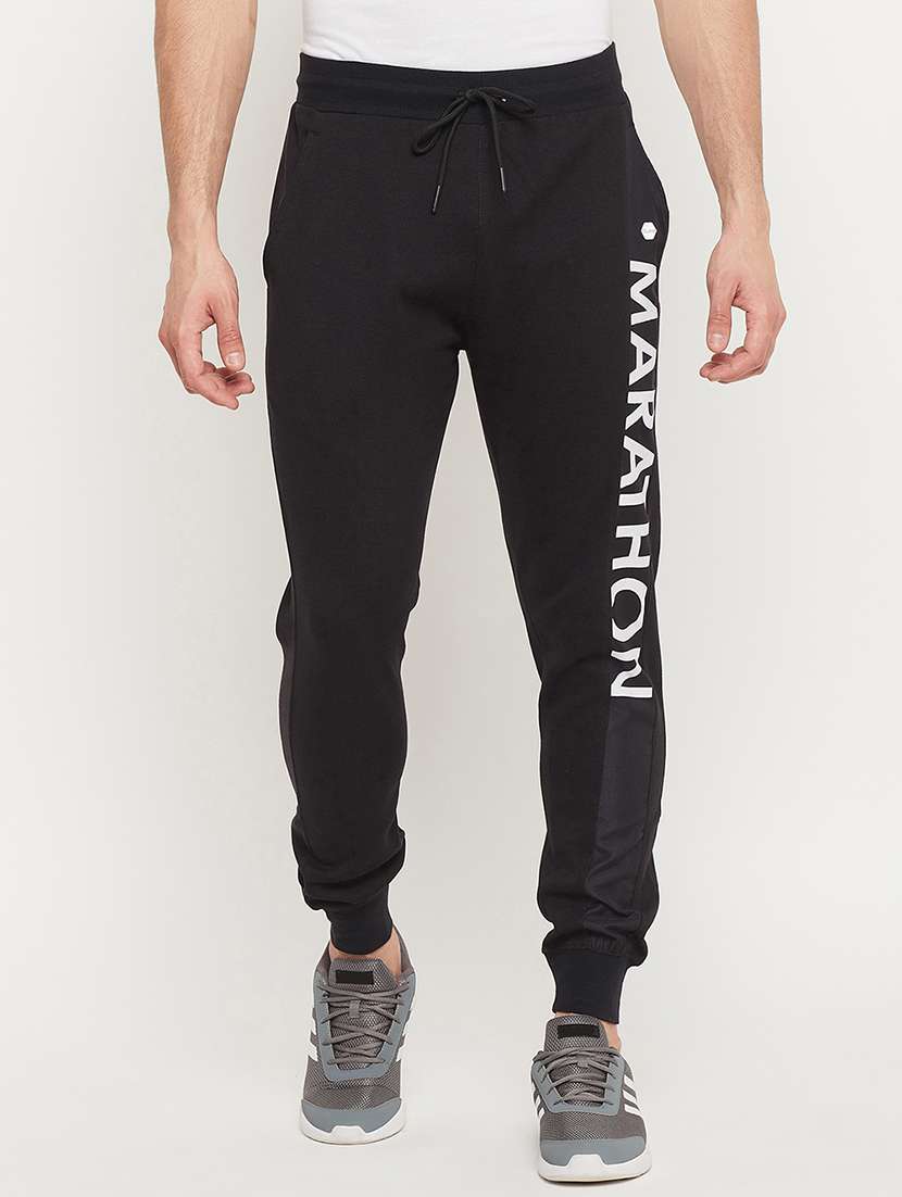 black printed joggers track pant