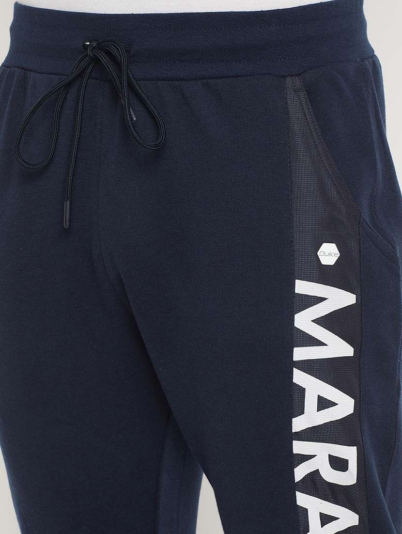 blue printed joggers track pant - 18404452 -  Standard Image - 4