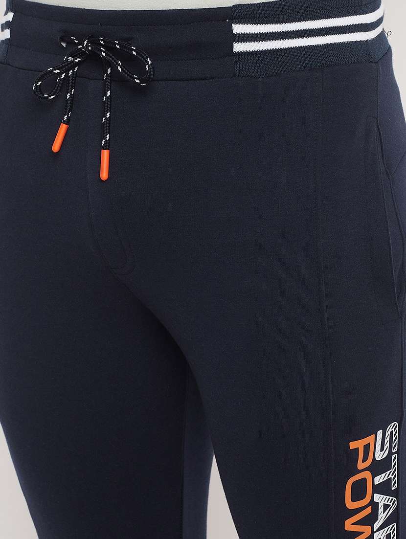 blue solid full length track pant - 18404460 -  Standard Image - 4