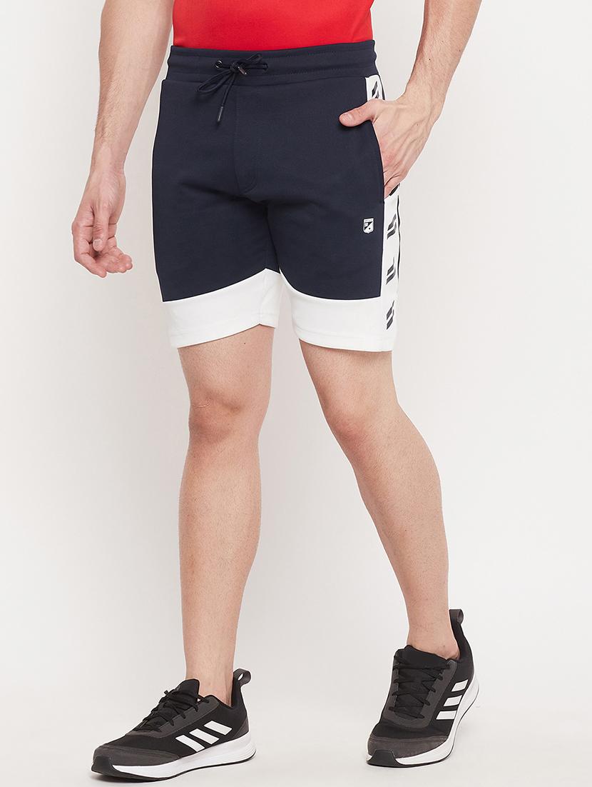 dark blue color block short - 18404471 - Standard Image - 1