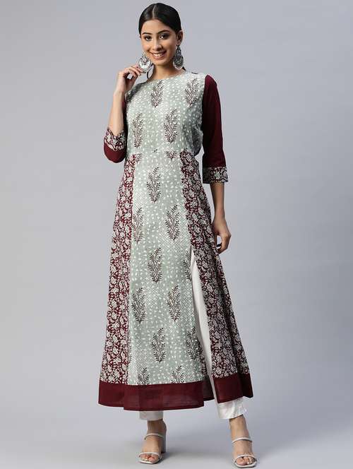 women's front slit kurta - 18404758 -  Standard Image - 0