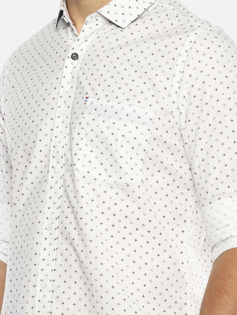 mens micro print casual shirt - 18405073 - Standard Image - 4