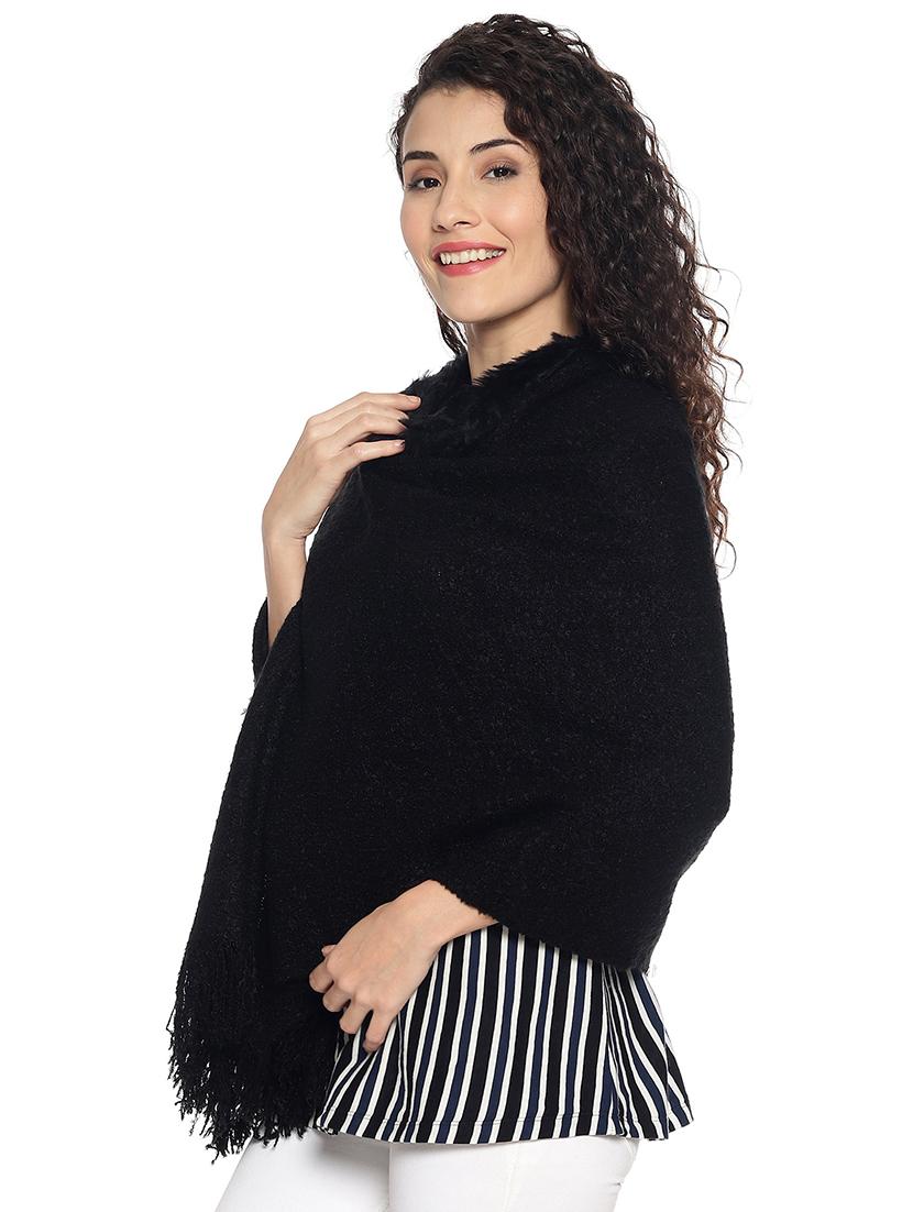 long sleeved solid poncho - 18405092 - Standard Image - 1