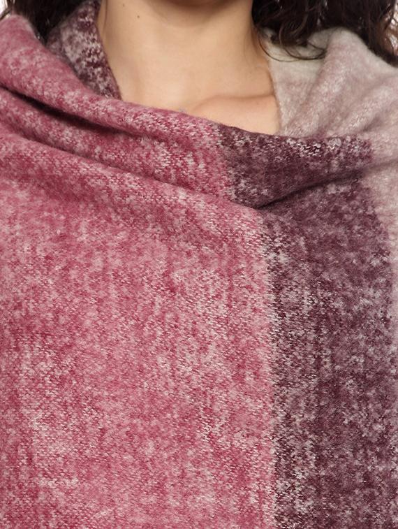 pink striped woolen shawl - 18405098 - Standard Image - 4