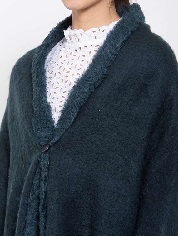 long sleeved woolen poncho - 18405110 - Standard Image - 4