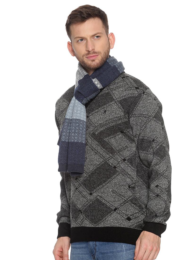 dark blue striped muffler - 18405140 - Standard Image - 1