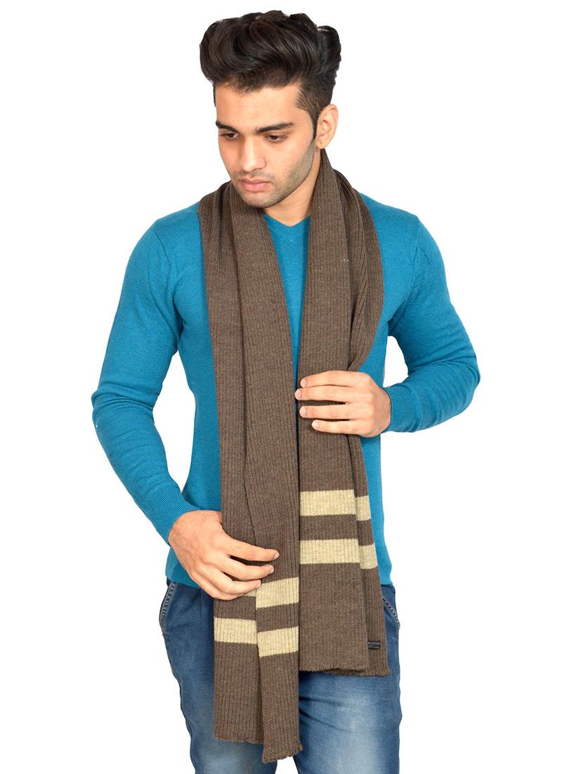 brown striped muffler - 18405184 -  Standard Image - 1