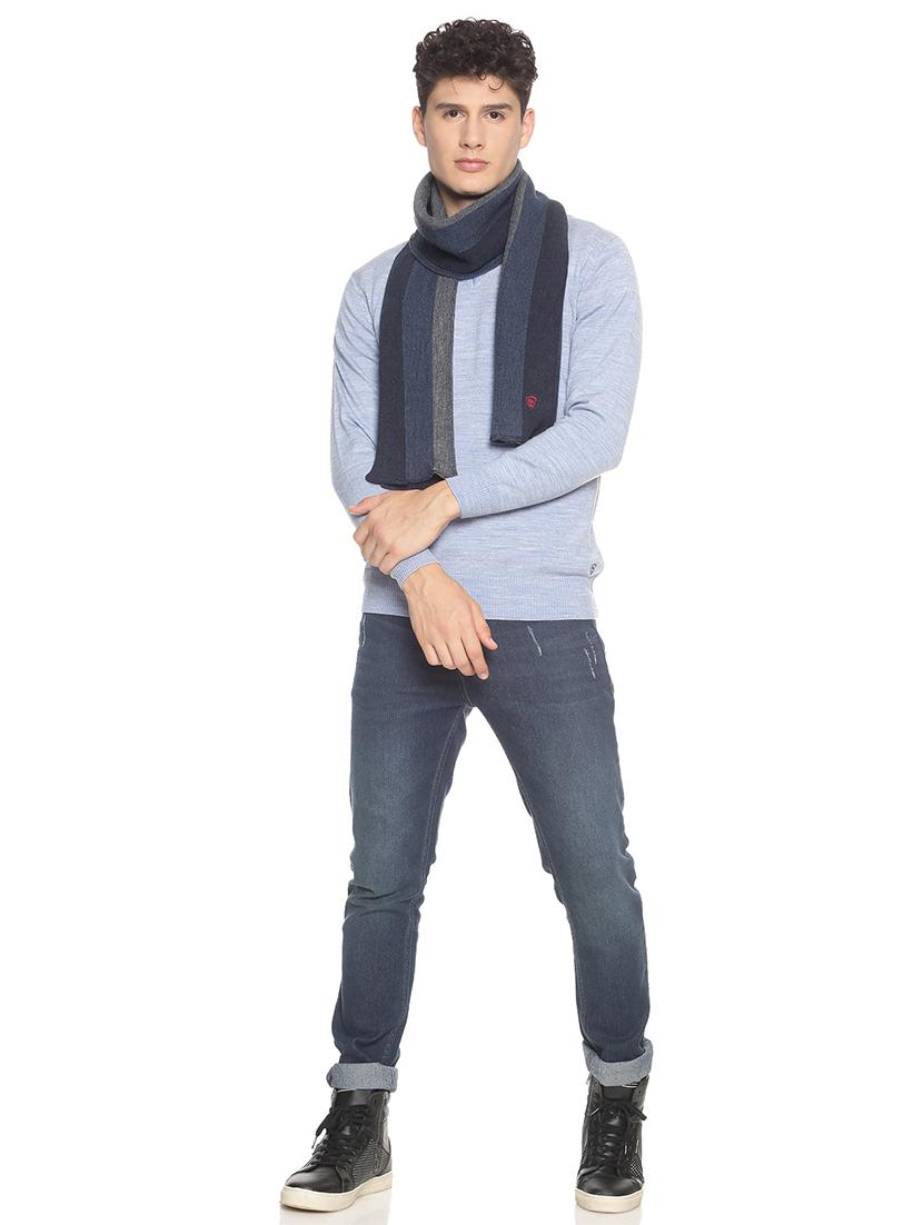 dark blue striped muffler - 18405190 - Standard Image - 1