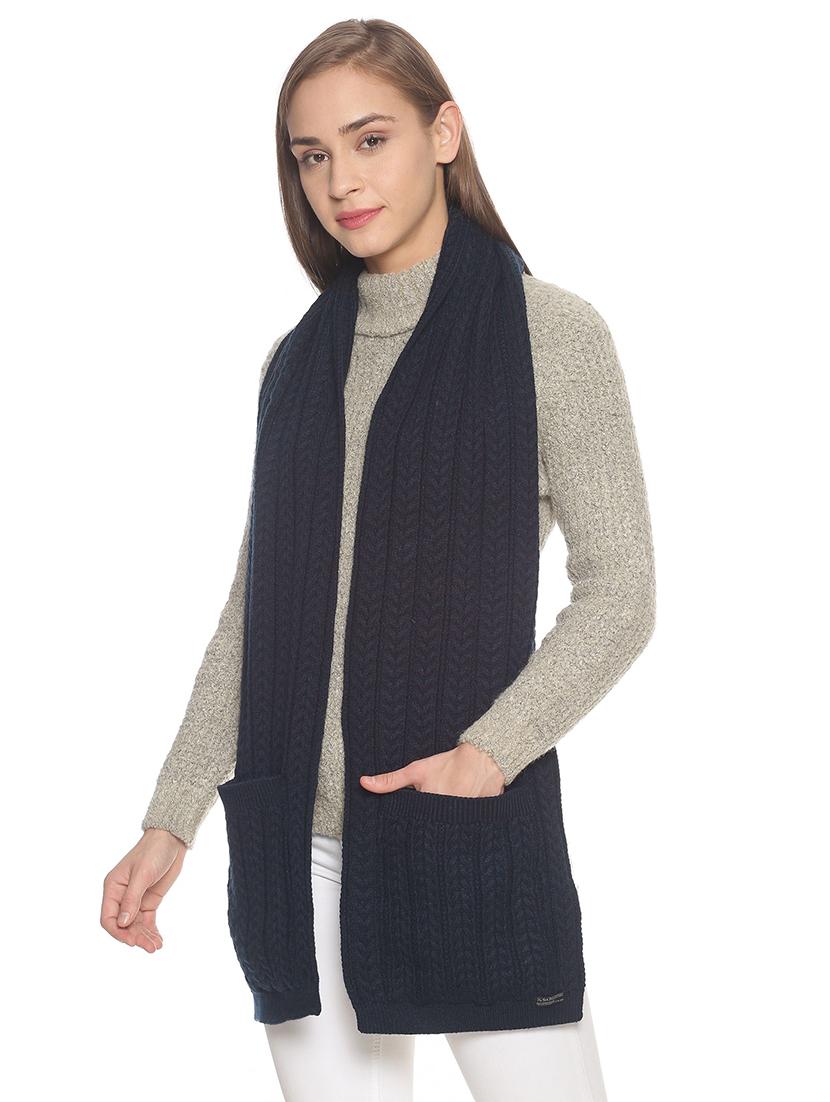 dark blue solid muffler - 18405215 - Standard Image - 1