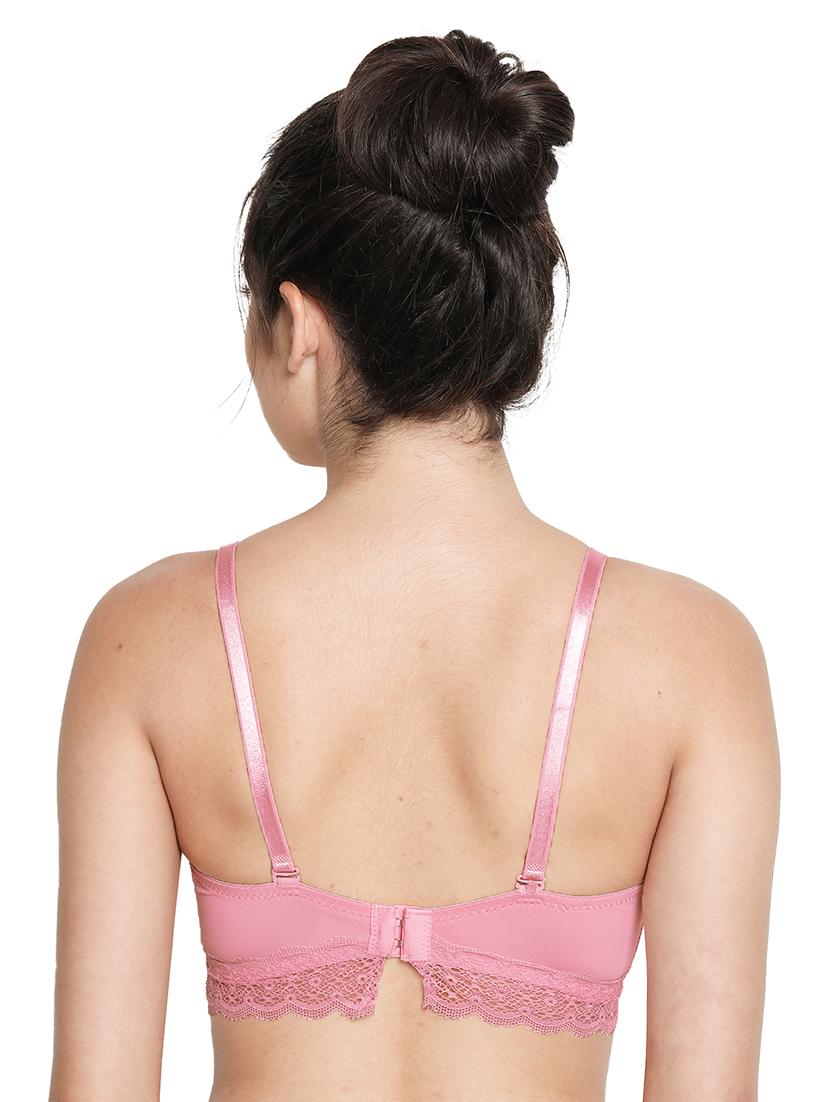 pink solid balconette bra - 18405437 - Standard Image - 1