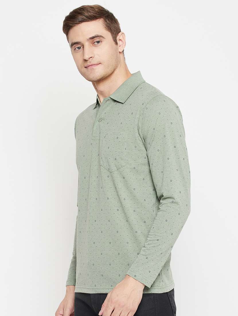 men neo mint regular fit printed polo t-shirt - 18405728 - Standard Image - 1