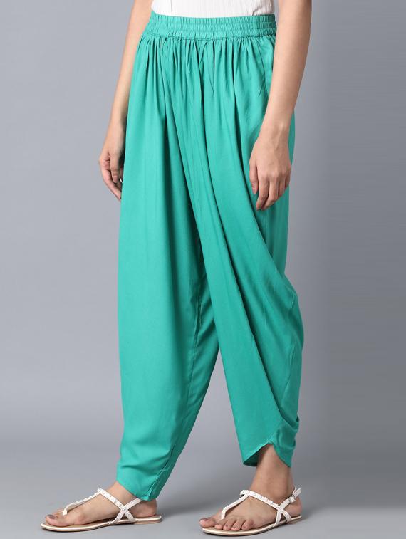 sea green cotton regular salwar - 18405766 - Standard Image - 1
