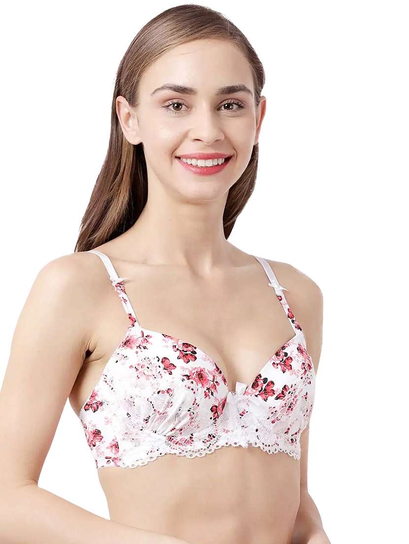 pink floral t-shirt bra - 18406424 - Standard Image - 1