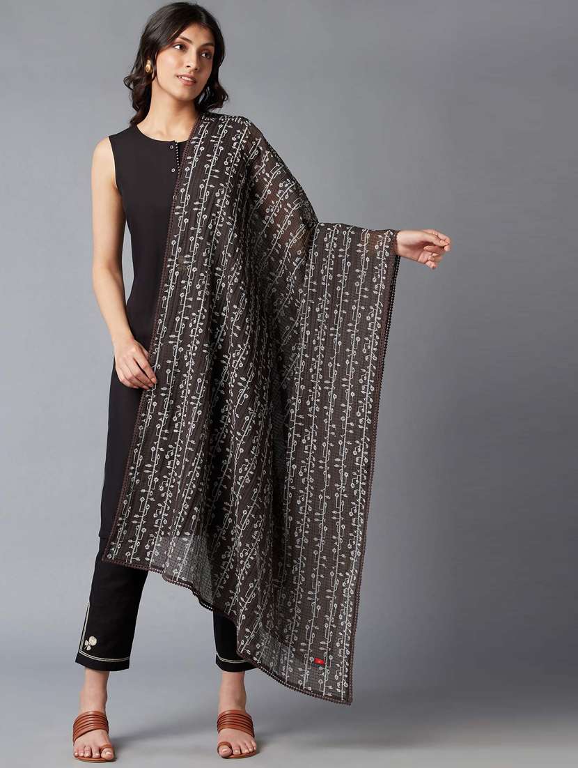 brown cotton dupatta