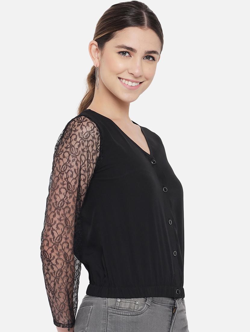 women's straight v neck top - 18407250 -  Standard Image - 1