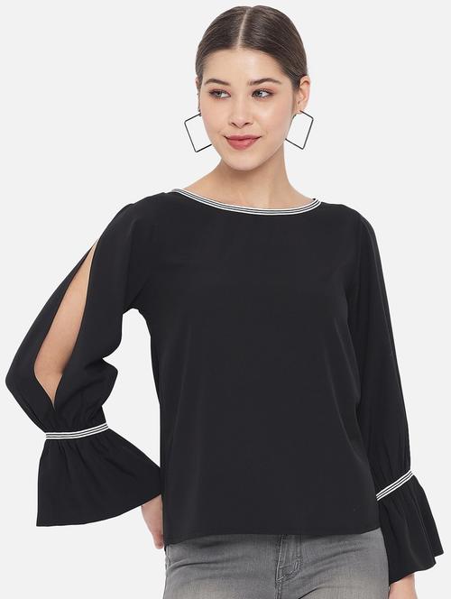 women's straight boat neck top - 18407254 - Standard Image - 0
