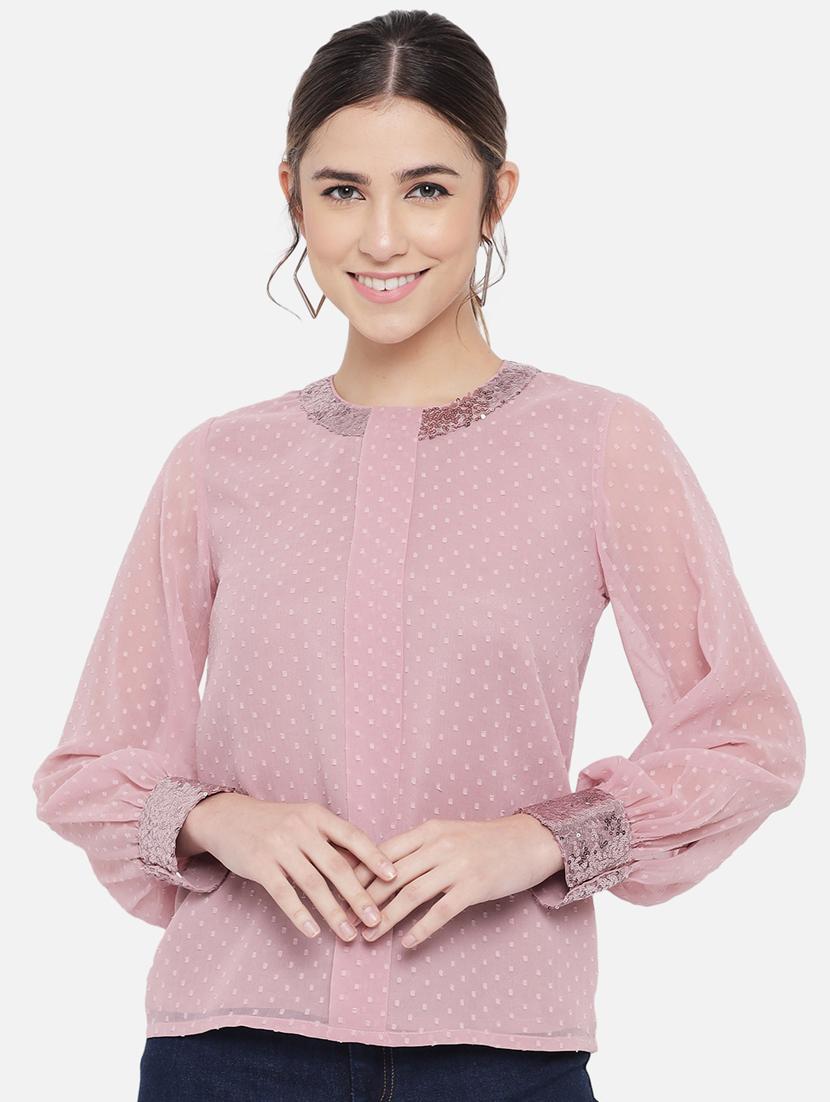 women's straight round neck top - 18407267 -  Zoom Image - 0