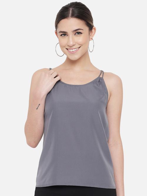 women's camisole round neck top - 18407273 - Standard Image - 0